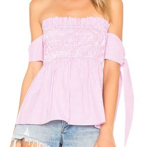 Endless rose pink and white top